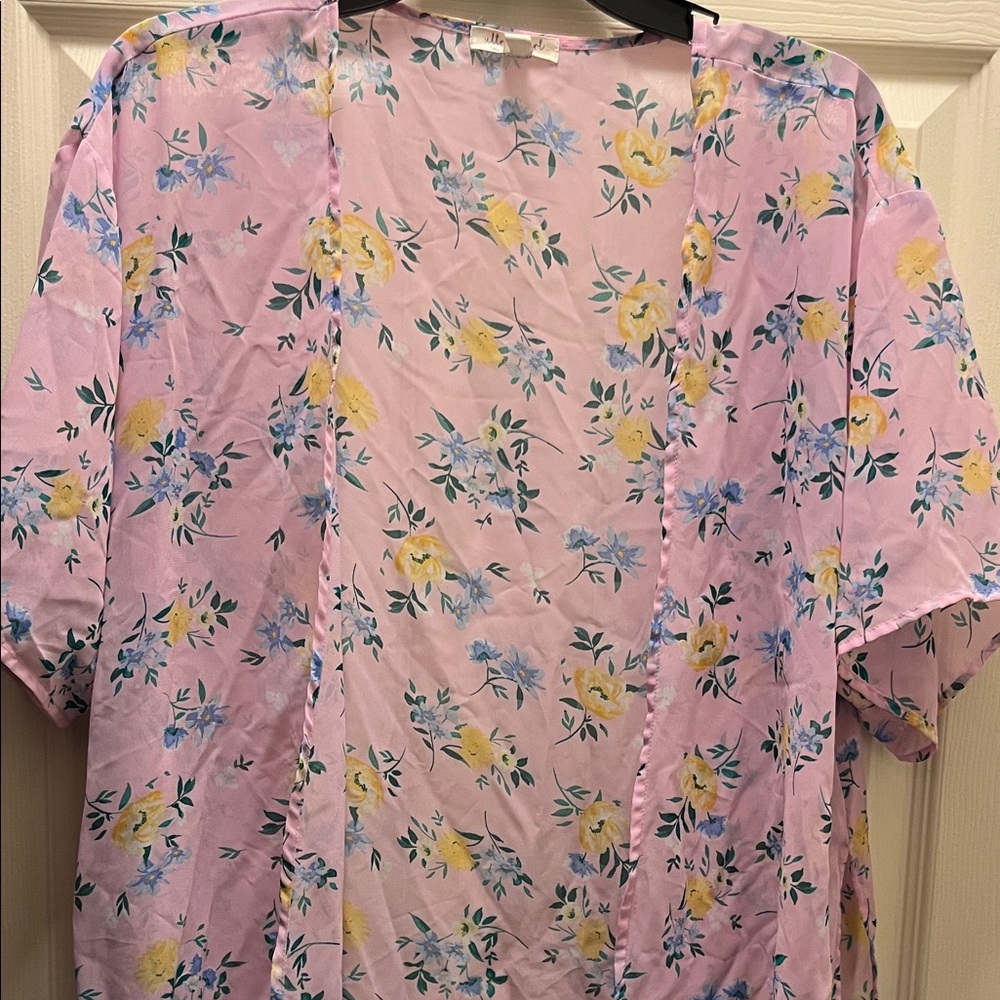 Ultra Flirt Pink Floral Swim Coverup